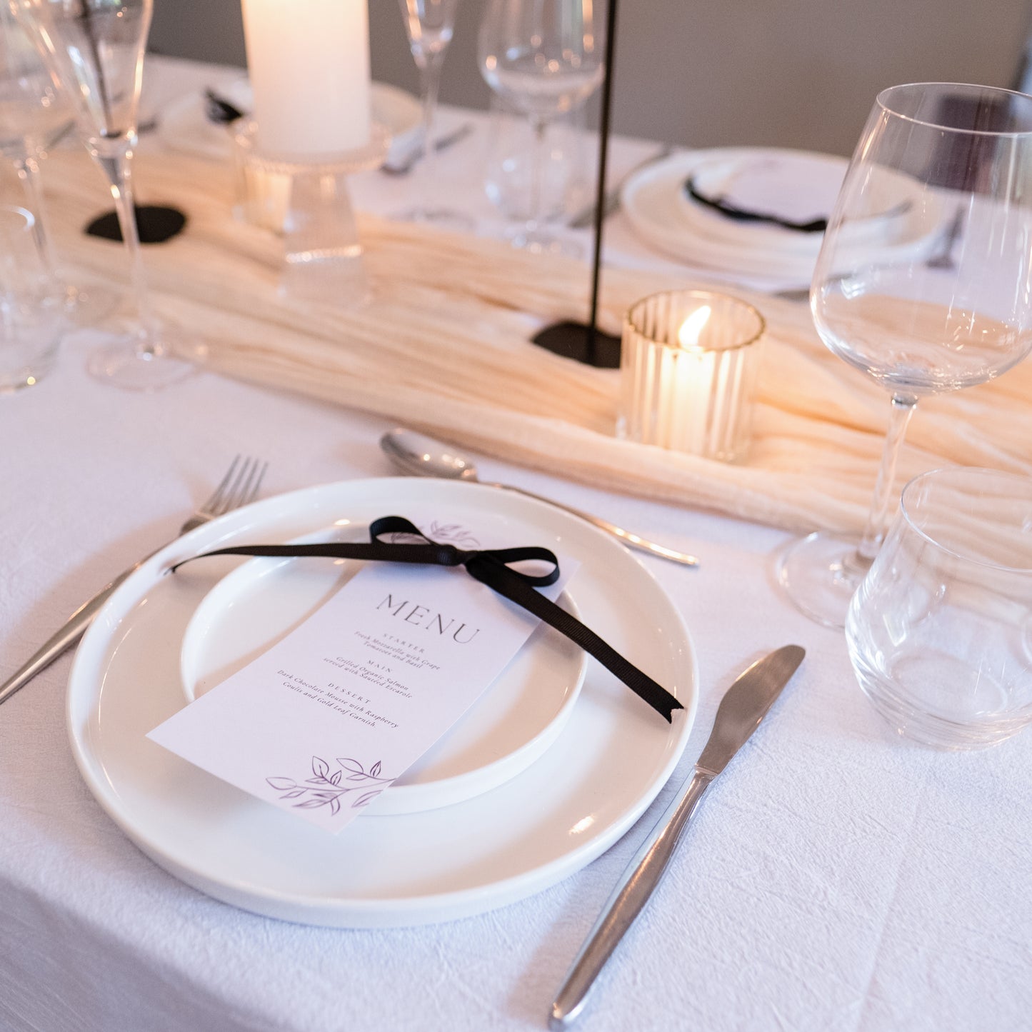Dinner party in a box - Classic Black & White